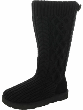 Cardi Womens Cable Knit Comfort Knee-High Boots Affordable Womens Boots online
