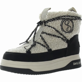 Carlie Womens Logo Manmade Shearling Boots Comfortable Womens Boots low price