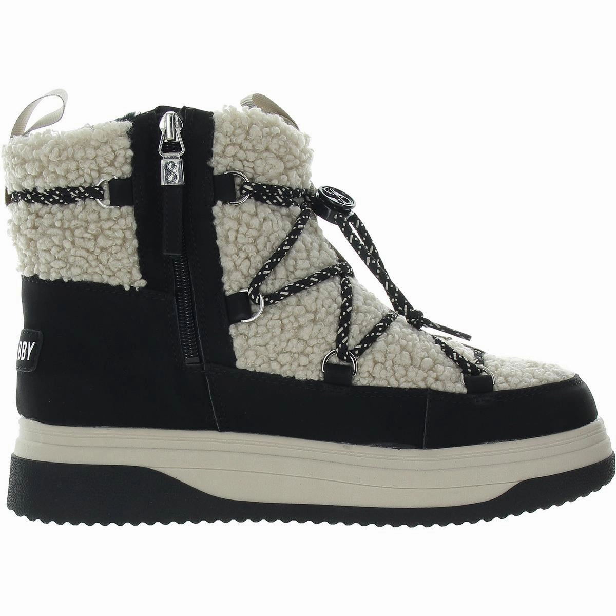Carlie Womens Logo Manmade Shearling Boots