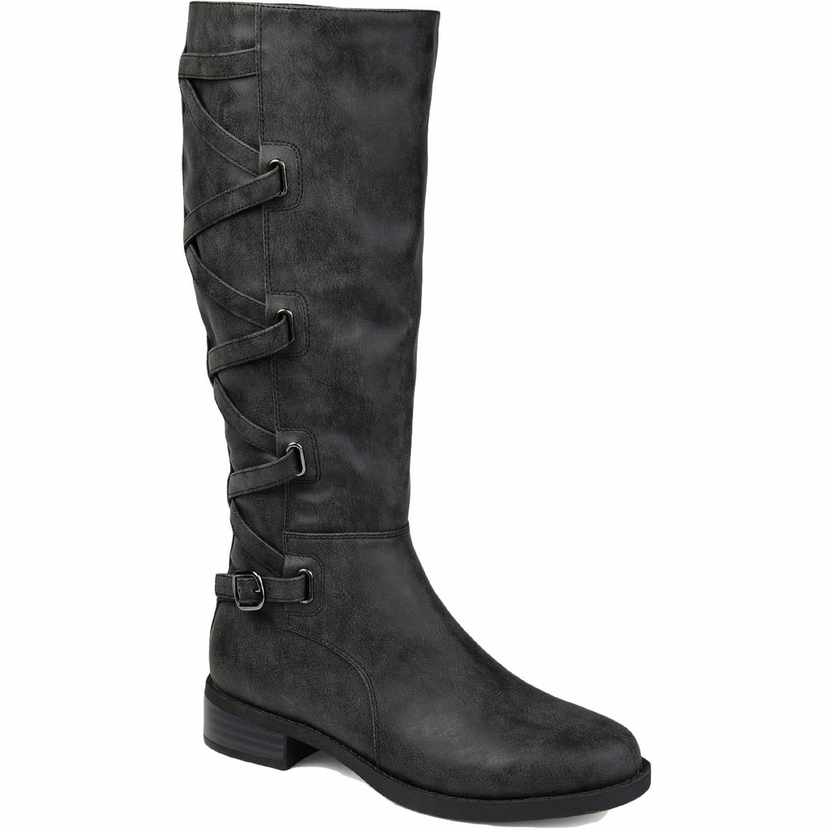 Carly Womens Wide Calf Almond Toe Knee-High Boots Womens Casual Boots clearance