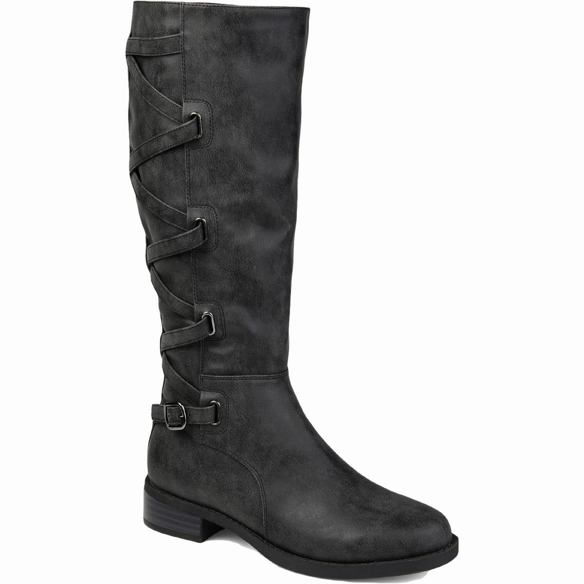 Carly Womens Wide Calf Almond Toe Knee-High Boots