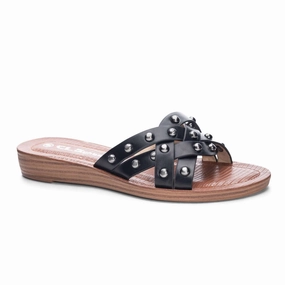 Cassie Aspiring Sandal In Black Cozy Womens Slippers discount