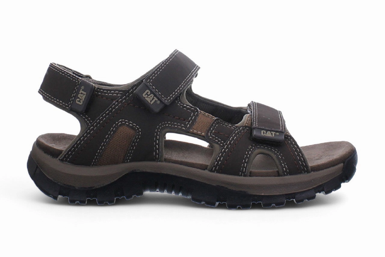 Caterpillar Men's Black Leather Giles Trekking Sandals