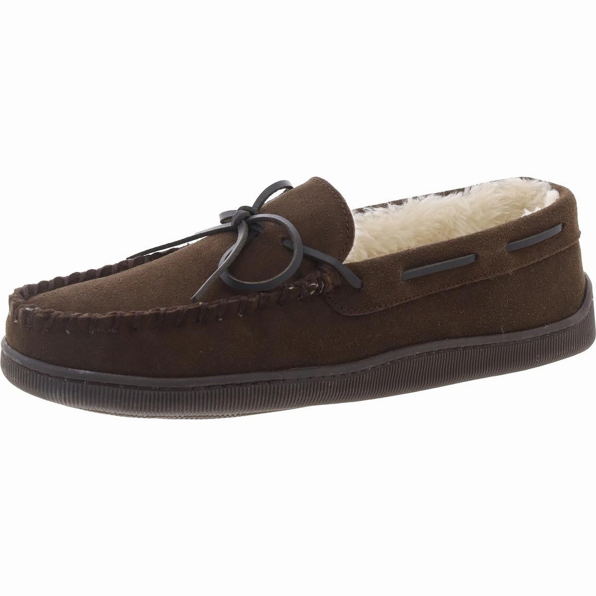 Cedar Trapper Mens Faux Fur Lined Faux Fur Loafer Slippers