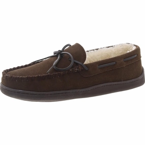 Cedar Trapper Mens Faux Fur Lined Faux Fur Loafer Slippers Mens Slippers clearance sale