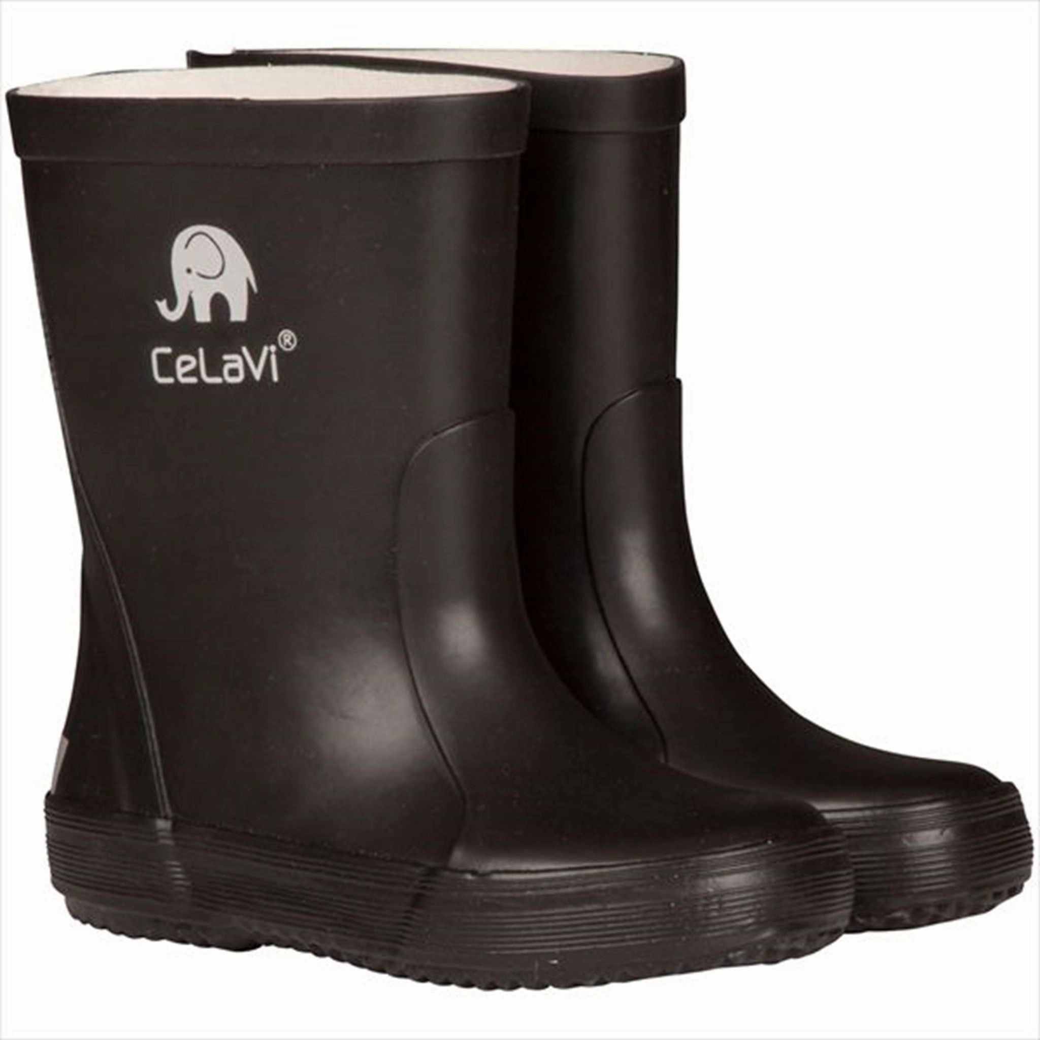CeLaVi Basic Gummistvler Black Kids Rain Boots with free shipping
