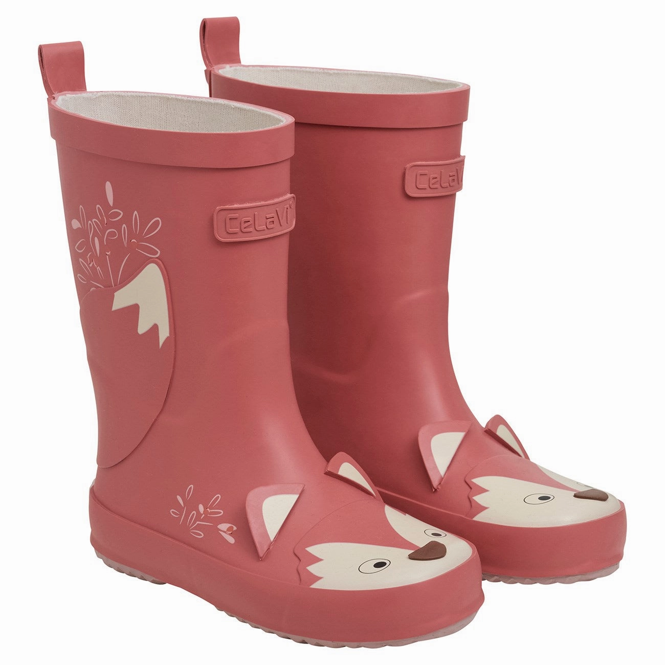 CeLaVi Faded Rose Wellington Boots - Fox Kids Rain Boots with free shipping