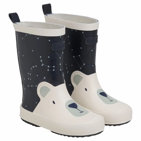 CeLaVi Navy Wellington Boots - Bear Kids Rain Boots with free shipping