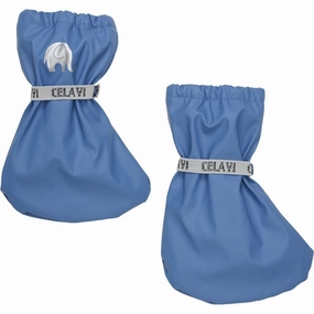 CeLaVi Polstret PU-Footies M. Fleece Federal Blue Kids Overshoes Spring/Autumn sale
