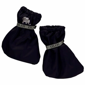 CeLaVi PU Footies Black Kids Overshoes Spring/Autumn sale