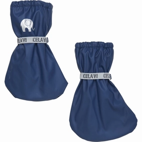 CeLaVi PU Footies w. Fleece Pageant Blue Kids Overshoes Spring/Autumn sale