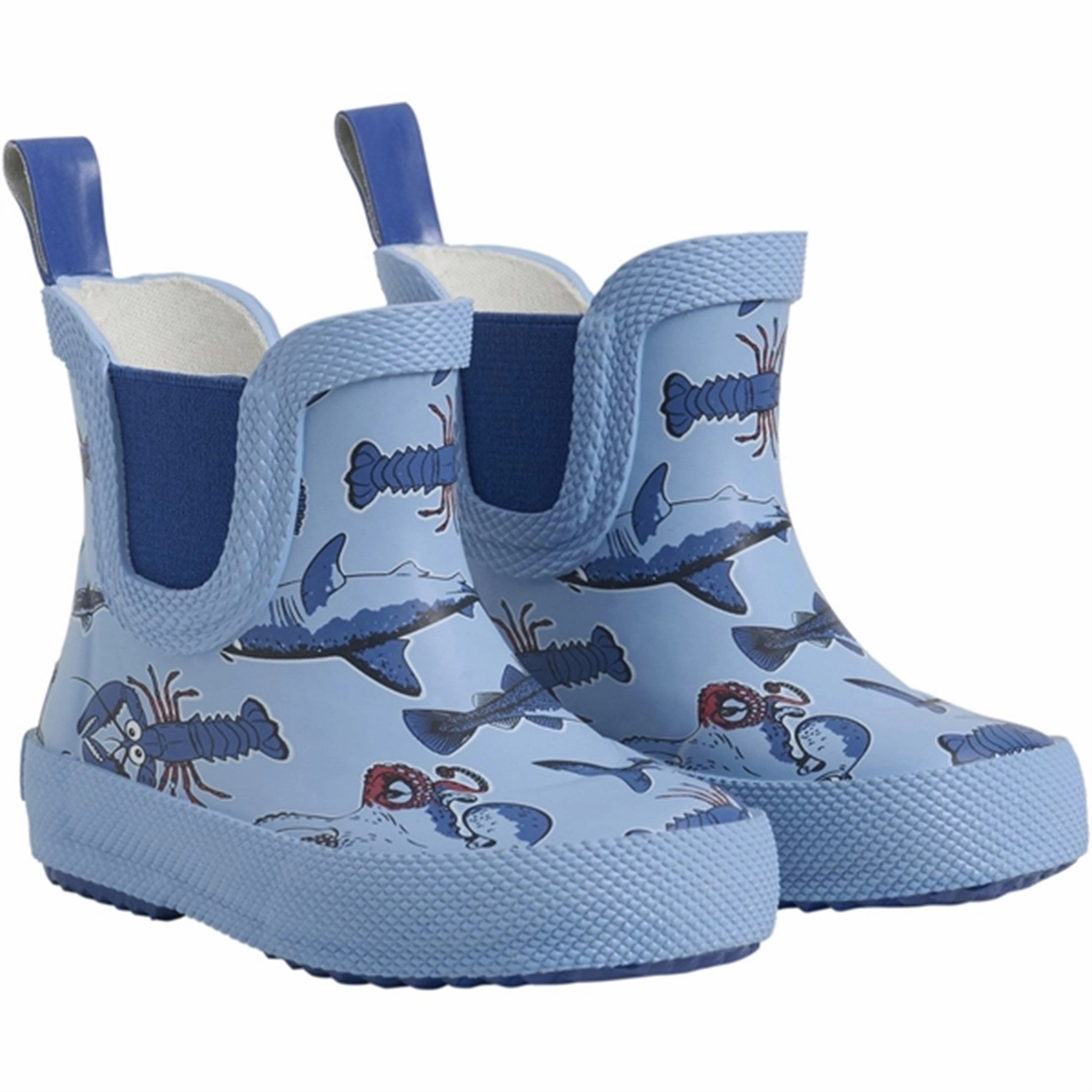 CeLaVi Rain Boots Aop Federal Blue Kids Rain Boots with free shipping