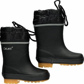 CeLaVi Thermal Wellies w. Linning Black Kids Thermo Boots discount price