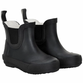 CeLaVi Wellies Basic Short Black Kids Rain Boots with free shipping