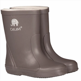 CeLaVi Wellies New Basic Boot Grey Kids Rain Boots with free shipping