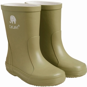 CeLaVi Wellies New Basic Boot Khaki Kids Rain Boots with free shipping