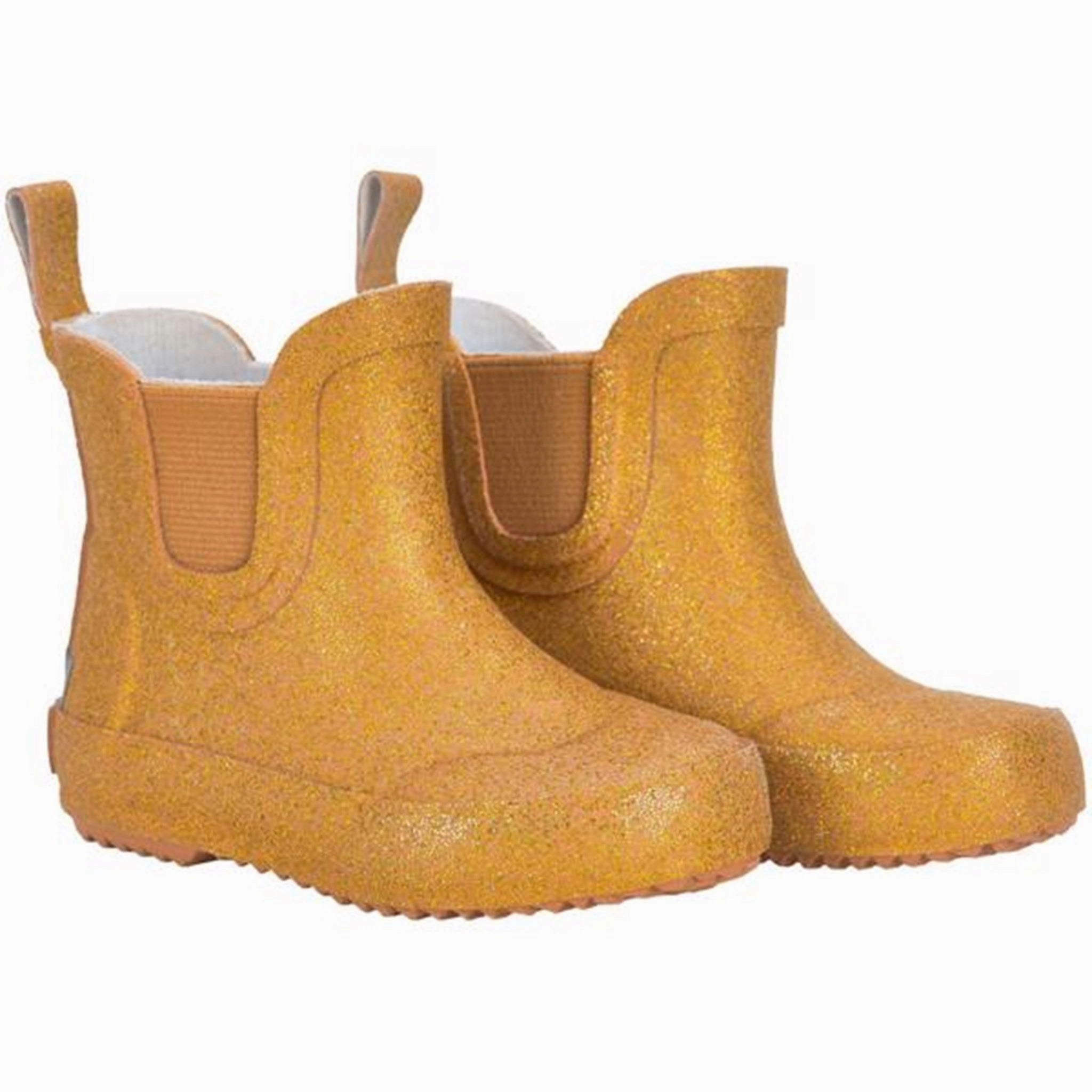CeLaVi Wellies w. Glitter Pale Gold Kids Rain Boots with free shipping