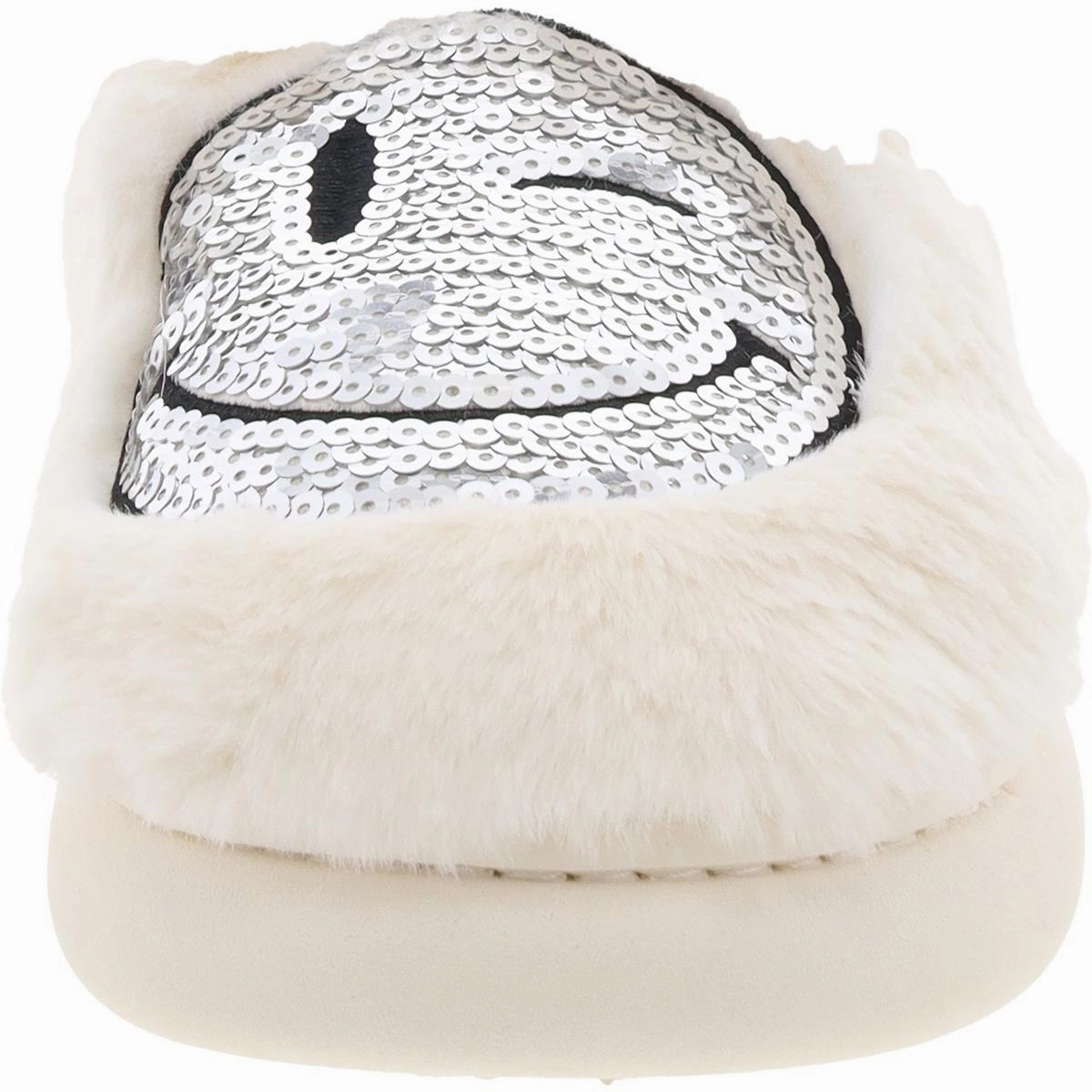 CHILLS Womens Faux Fur Lined Faux Fur Slide Slippers