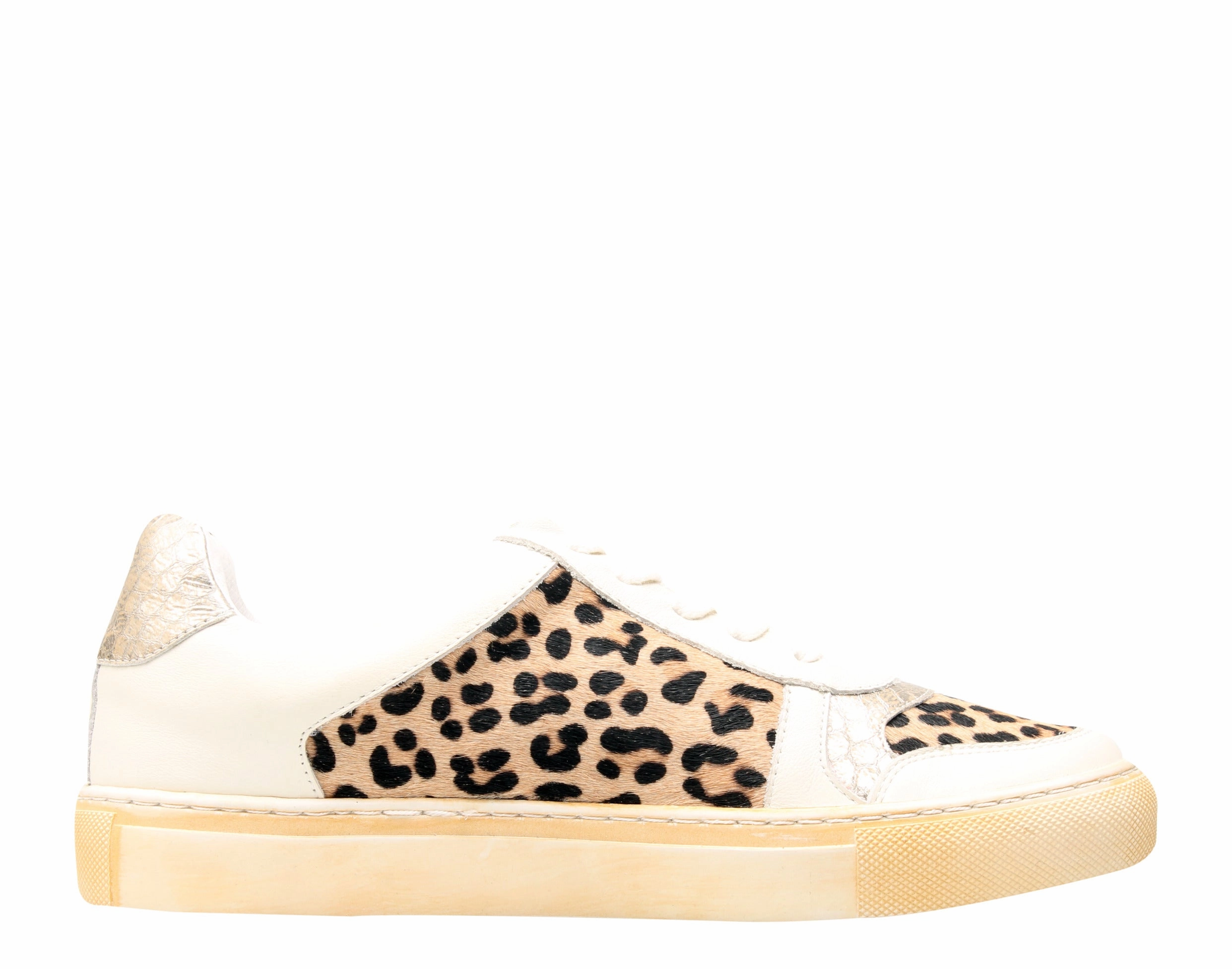 Chocolat Blu Neza Leopard Calf Hair Women's Casual Sneaker