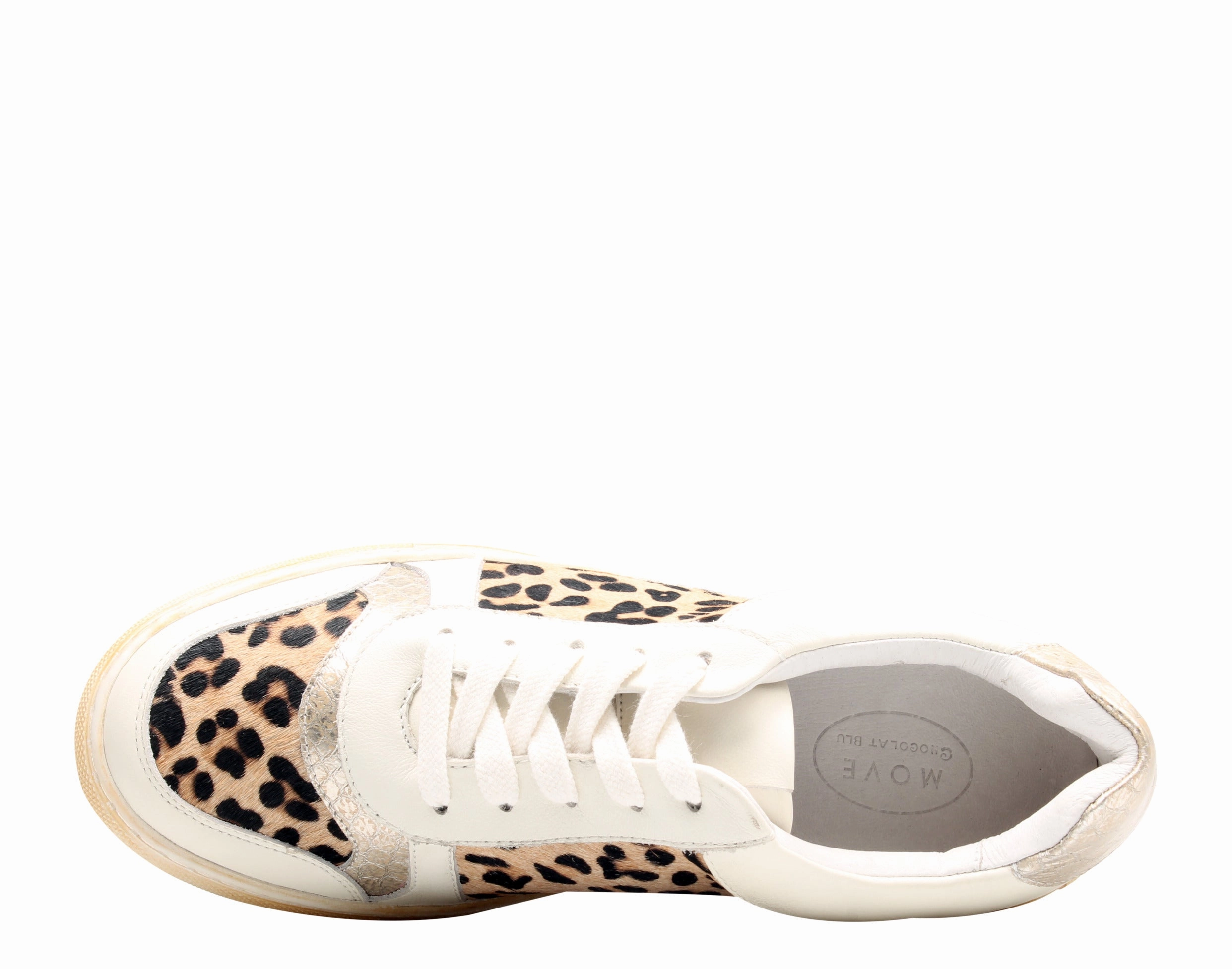 Chocolat Blu Neza Leopard Calf Hair Women's Casual Sneaker