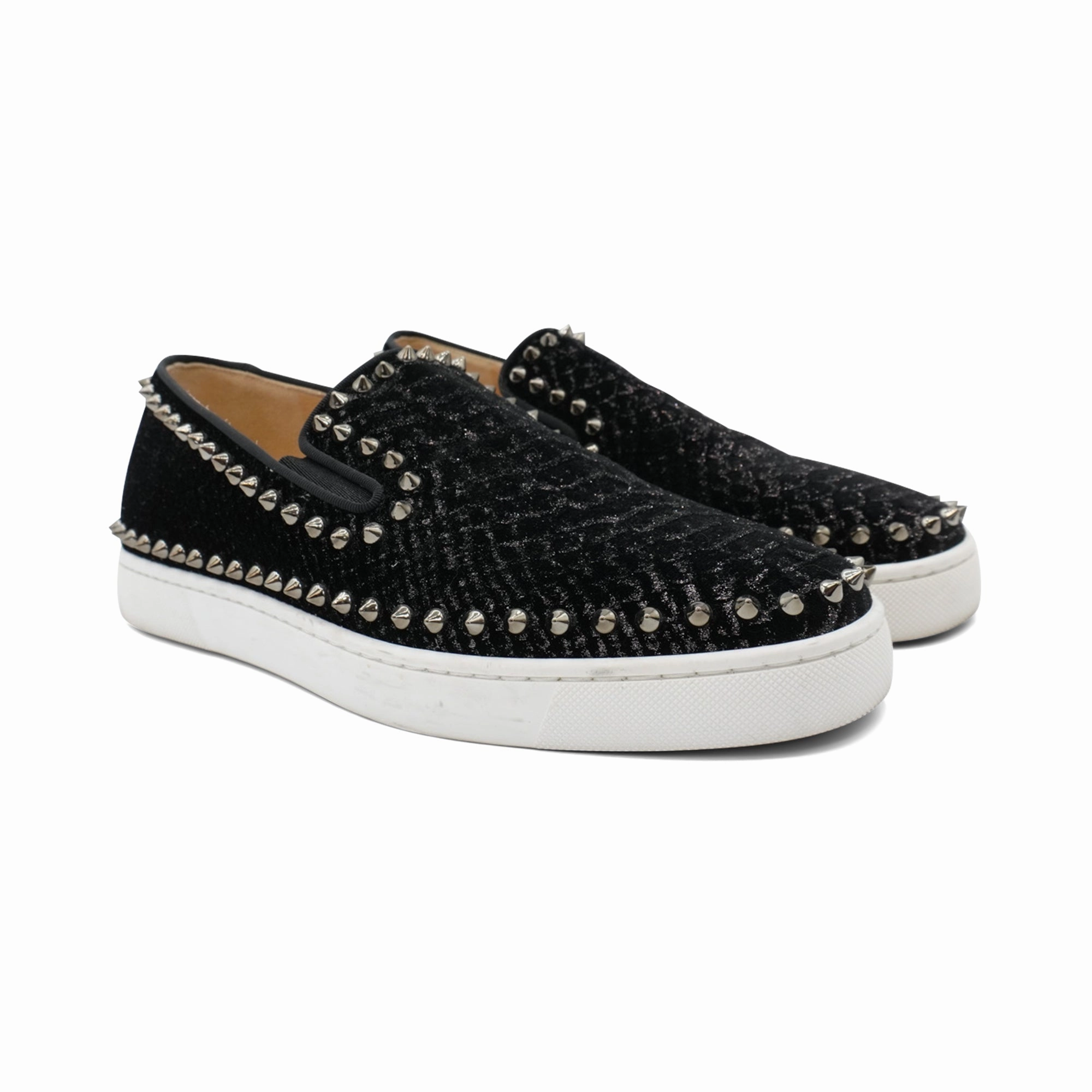 Christian Louboutin Spike Slip-On Sneakers - Men's 41