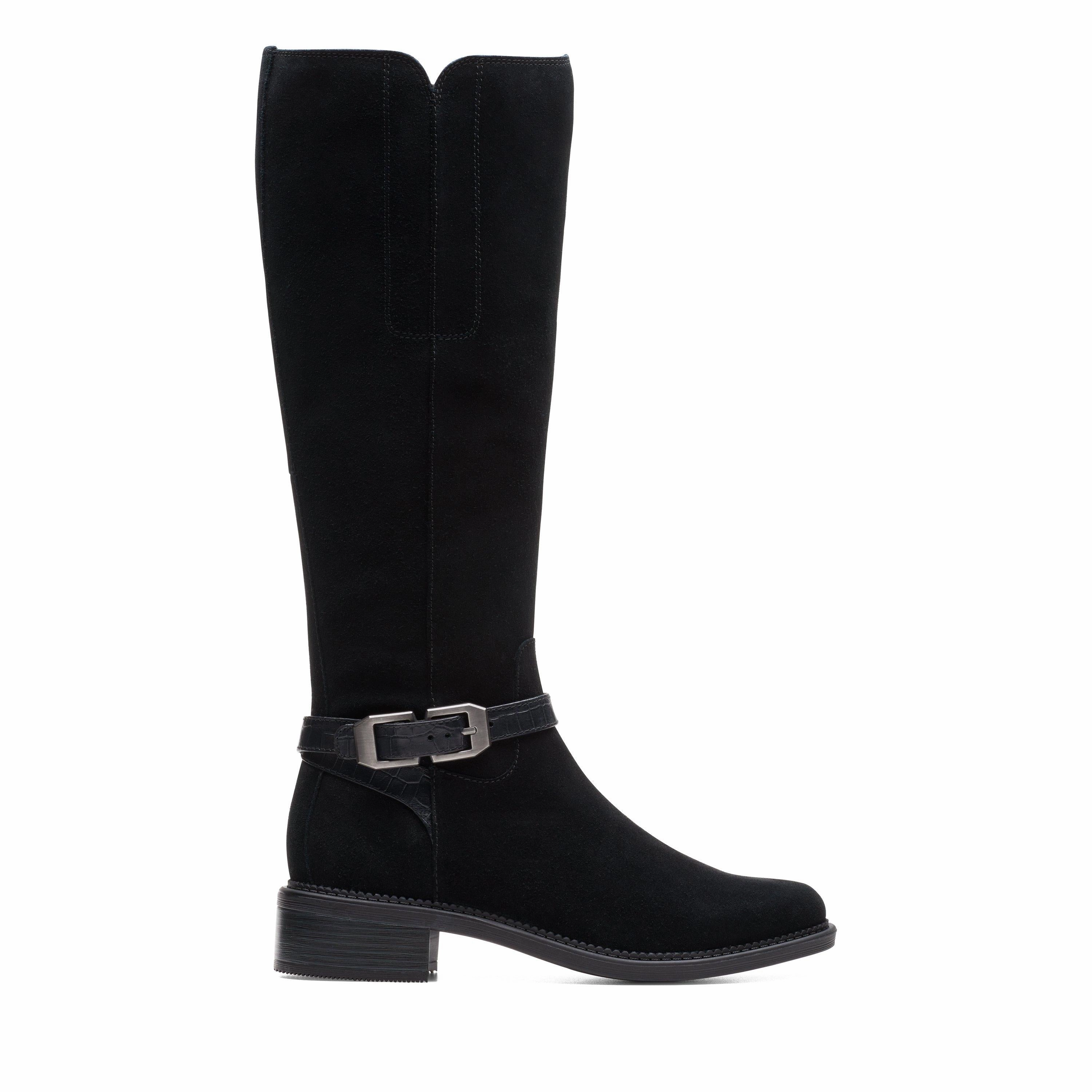 Clarks Maye Aster in Black Suede Womens Boots sale online
