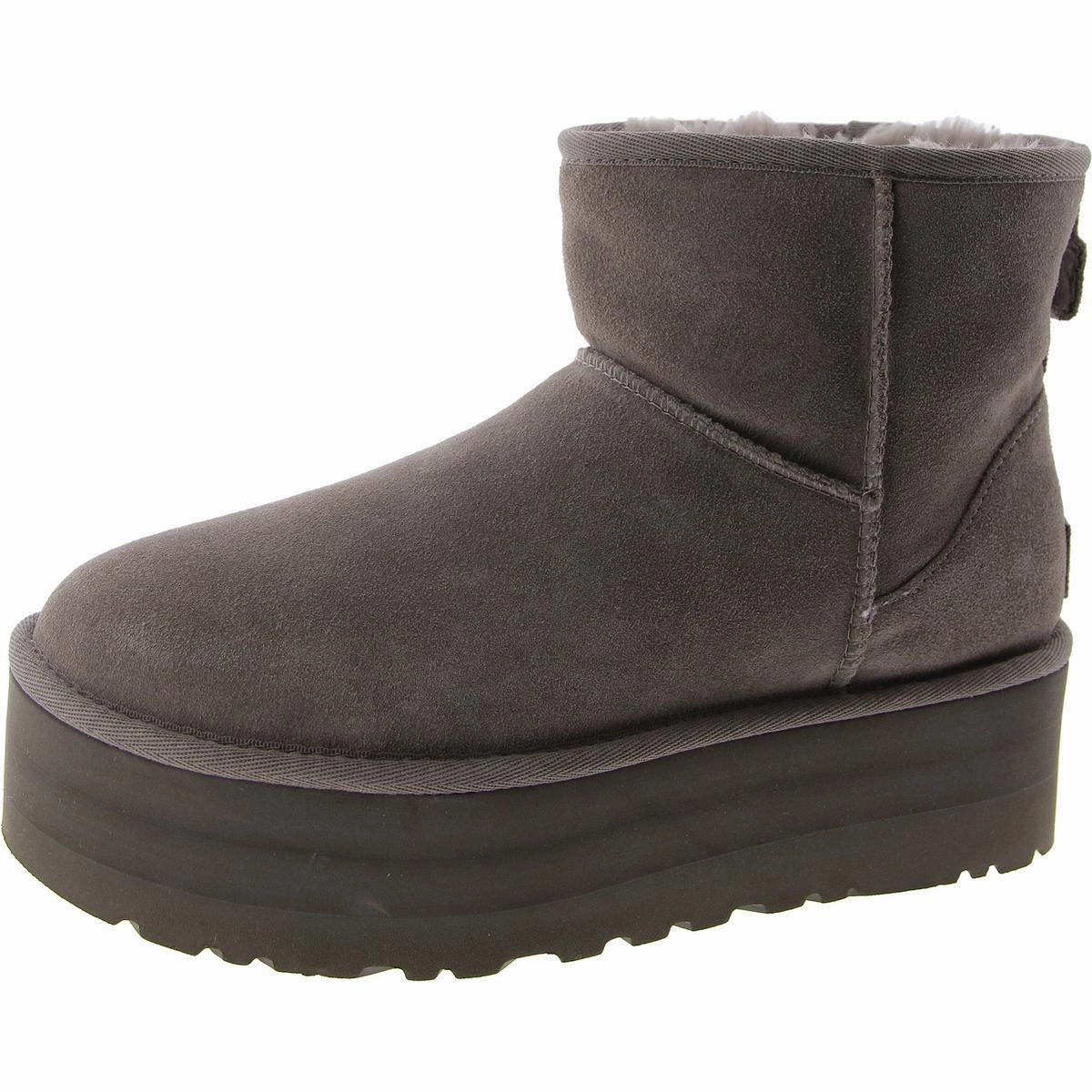 Classic Mini Platform Womens Suede Ankle Boots