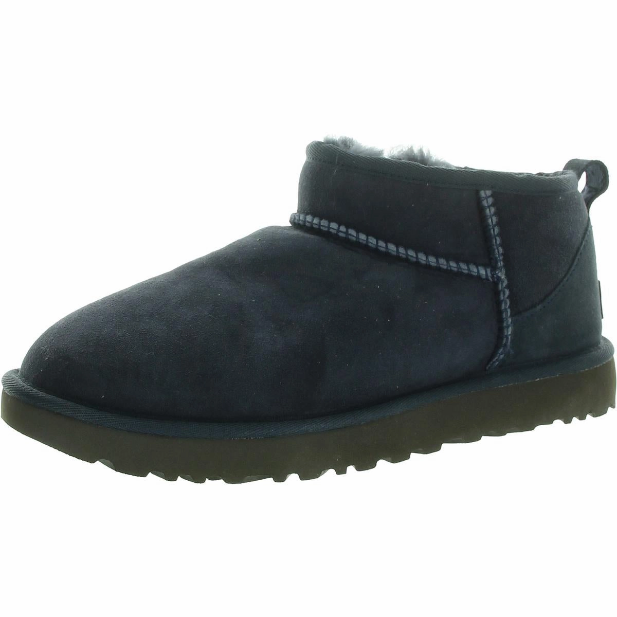 Classic Ultra Mini Womens Suede Ankle Bootie Slippers
