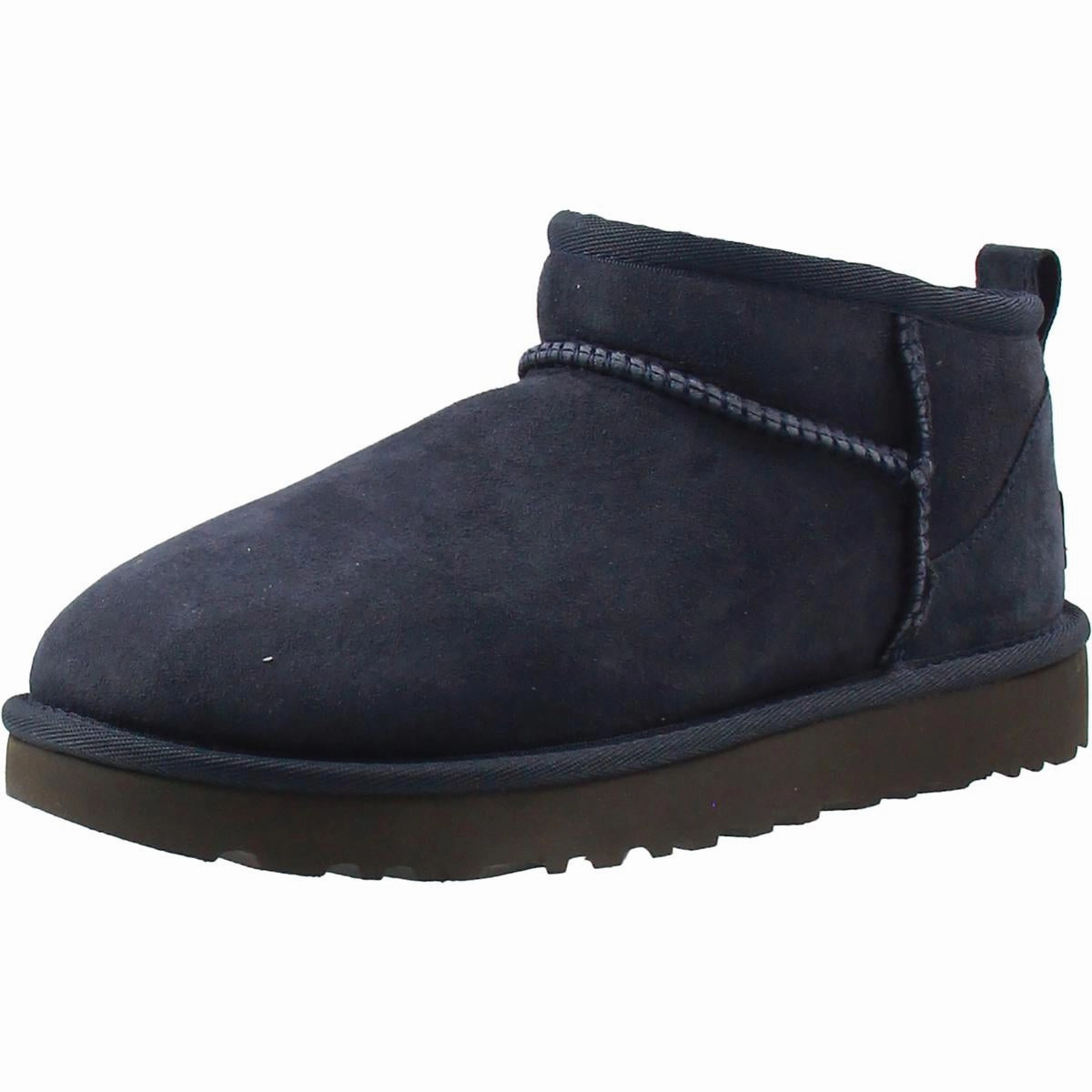 Classic Ultra Mini Womens Suede Ankle Bootie Slippers