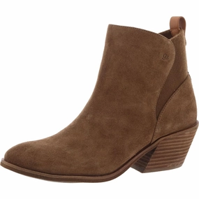 Clint Western Womens Solid Suede Booties Womens Winter Boots promo deal