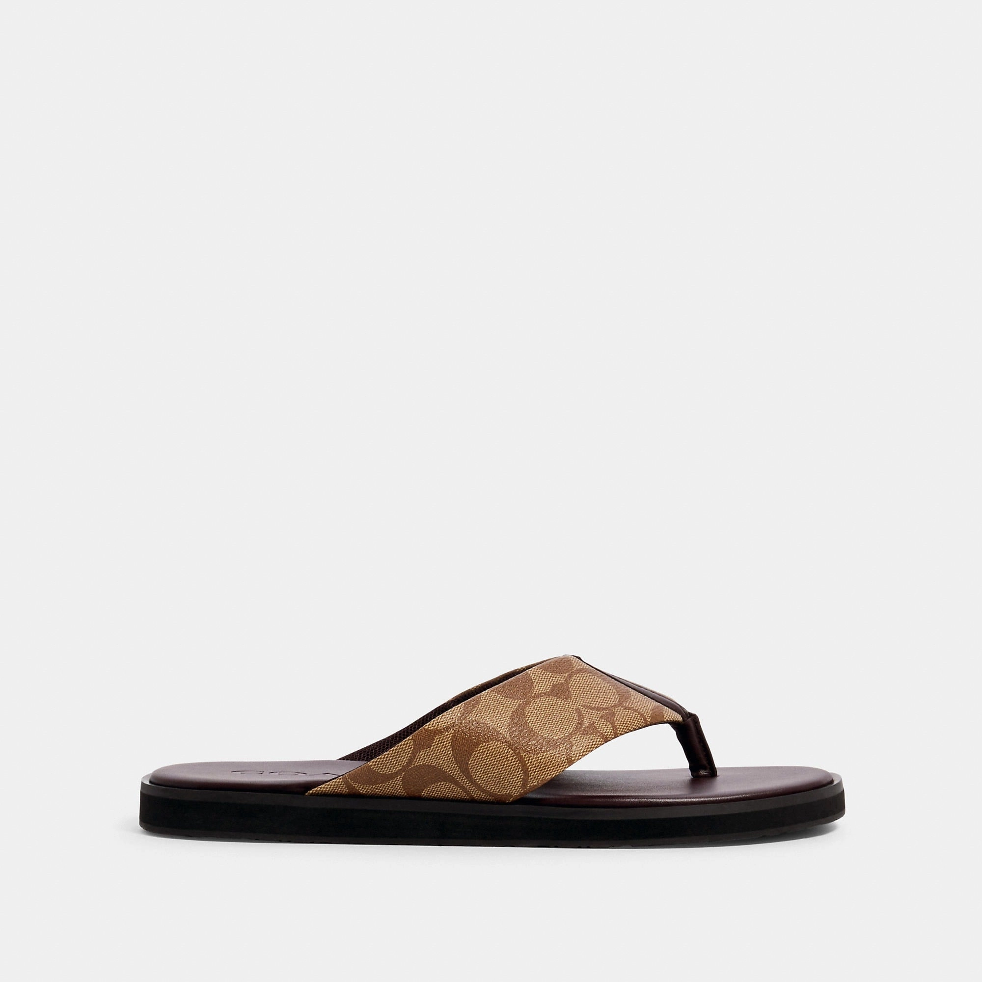 Coach Outlet Flip Flop In Signature Canvas
