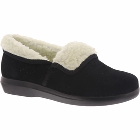 Colbie Womens Leather Slip On Loafer Slippers Cozy Womens Slippers discount