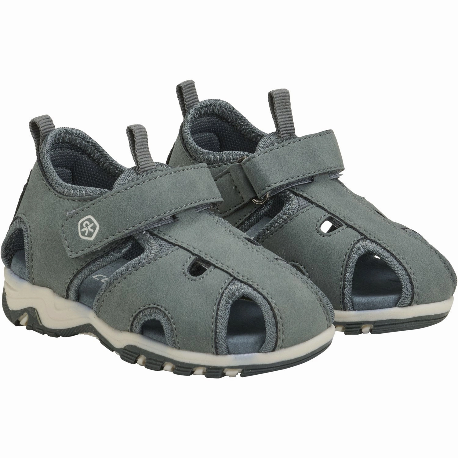 Color Kids Balsam Green Baby Sandals W. Velcro Strap Kids Closed Toe Sandals promo