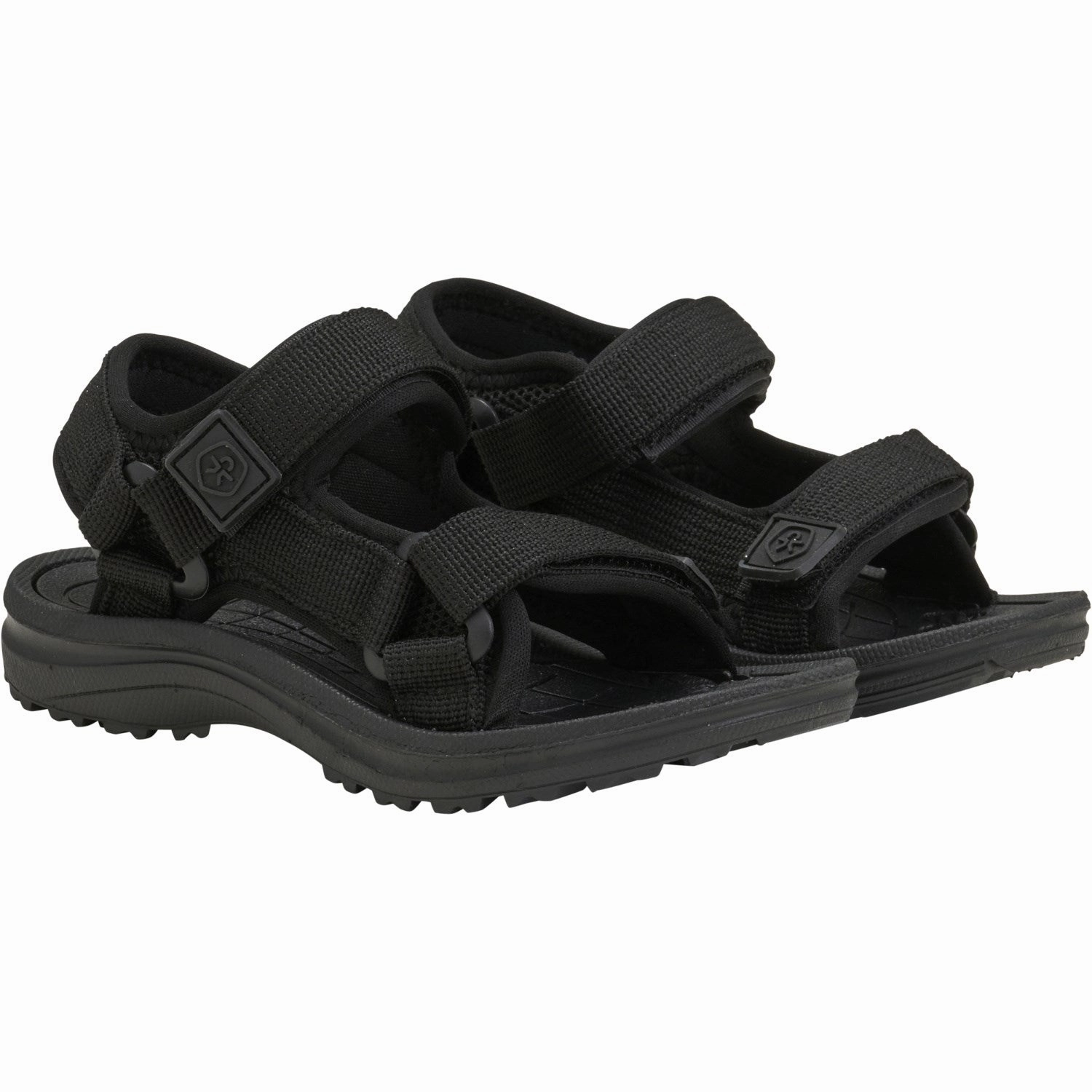 Color Kids Black Colorblock Sandals W. Velcro Kids Open Sandals cheap sale