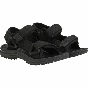Color Kids Black Colorblock Sandals W. Velcro Kids Open Sandals cheap sale