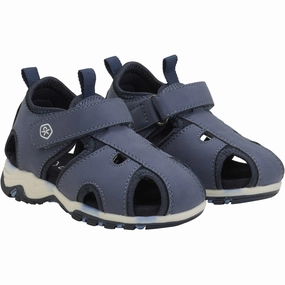 Color Kids Vintage Indigo Baby Sandals W. Velcro Strap Kids Closed Toe Sandals promo