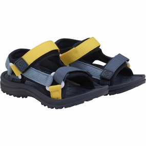 Color Kids Vintage Indigo Colorblock Sandals W. Velcro Kids Open Sandals cheap sale