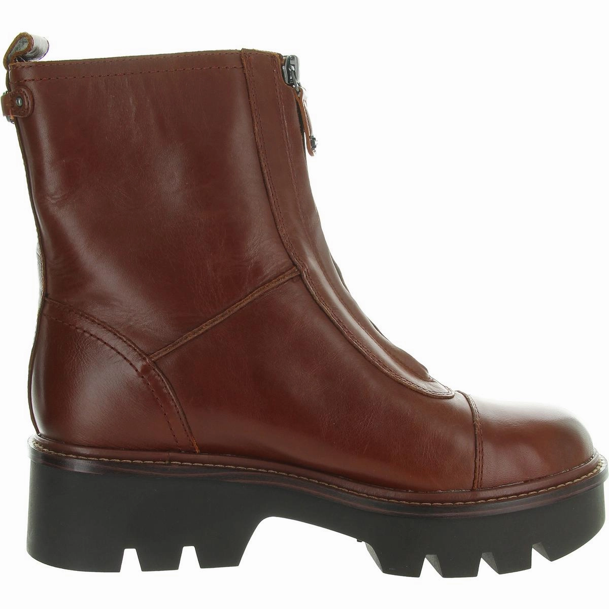 Cooper Womens Leather Lugged Sole Chelsea Boots