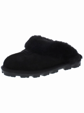 Coquette Womens Suede Lined Mule Slippers Cozy Womens Slippers discount