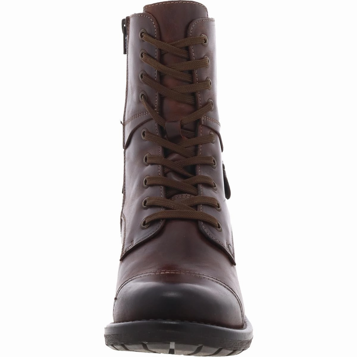 Crave Womens Leather Ankle Combat Boots