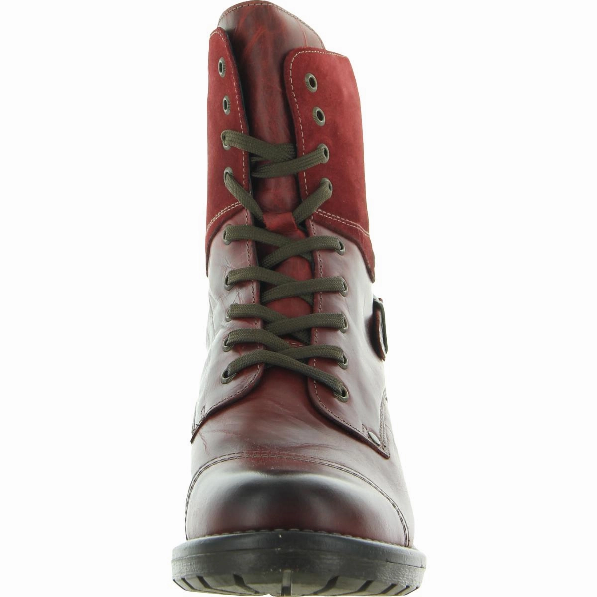 Crave Womens Leather Ankle Combat Boots