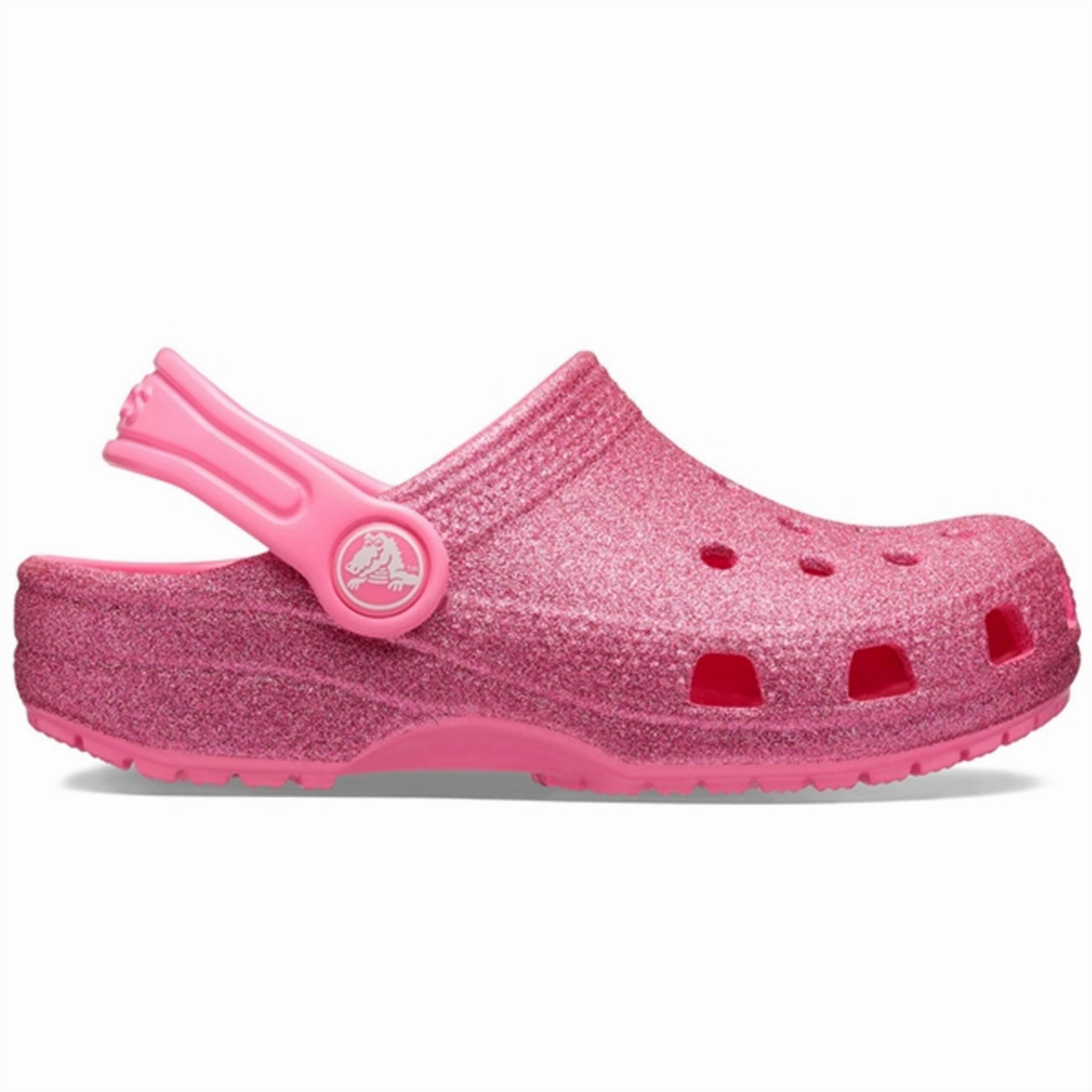 Crocs Classic Glitter Clog Pink Lemonade Water Sandals for Kids discount