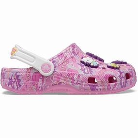 Crocs Classic Hello Kitty Clog Pink Kids Closed Toe Sandals promo