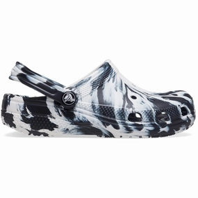 Crocs Classic Marbled Clog Black/White Closed Sandals for Kids online