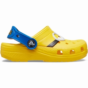 Crocs Classic Minions Clog Yellow Kids Closed Toe Sandals promo