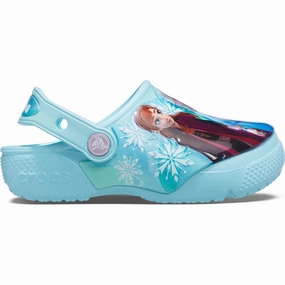 Crocs Disney Frozen II Clog Ice Blue Kids Closed Toe Sandals promo