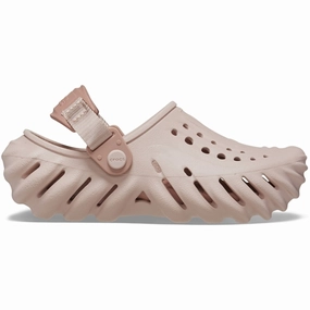 Crocs Echo Clog Pink Clay Kids Closed Toe Sandals promo