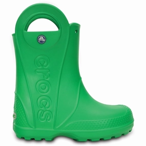 Crocs Handle It Rain Boots Grass Green Kids Rain Boots with free shipping