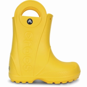Crocs Handle It Rain Boots Yellow Kids Rain Boots with free shipping
