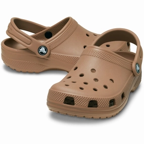 Crocs Milk Chocolate Classic Clog Kids Closed Toe Sandals promo